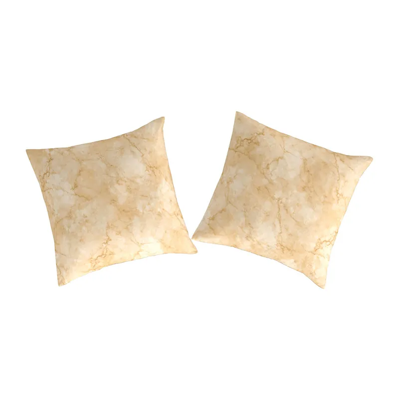 2 Fundas de almohada 100% algodón percal MACALE 65x65 cm ocre - Textil
