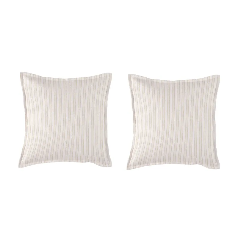 2 Fundas de almohada 100% algodón percal orgánico KERALA 50x50+2,5 cm arena - Textil