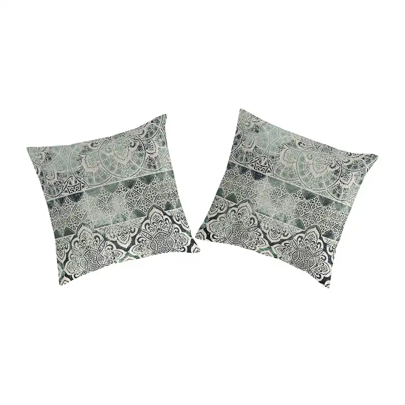 Funda de almohada (2) ALAIN azul/gris 65x65(2) cm - Textil