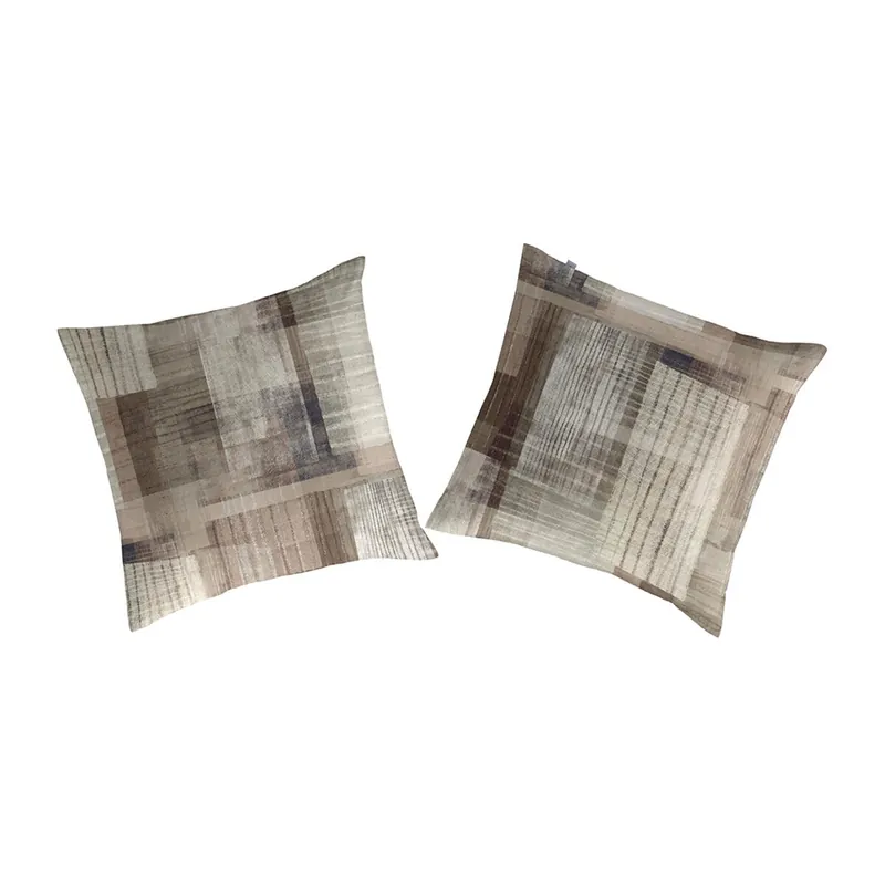 2 cuadrantes CUADRI 65x65 cm marrón - Textil