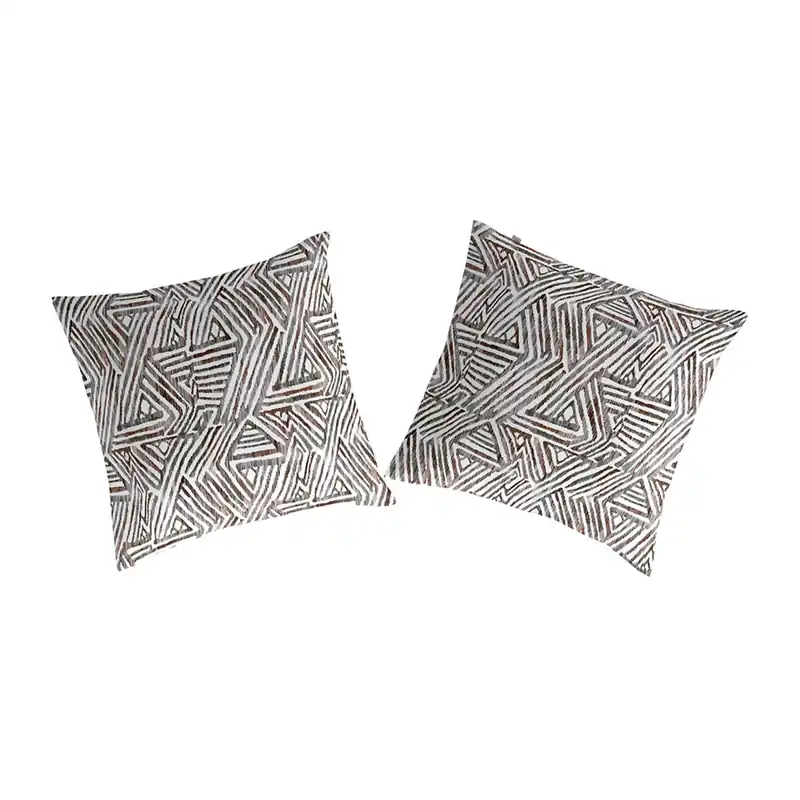 2 cuadrantes PAMIU 65x65 cm marrón - Textil