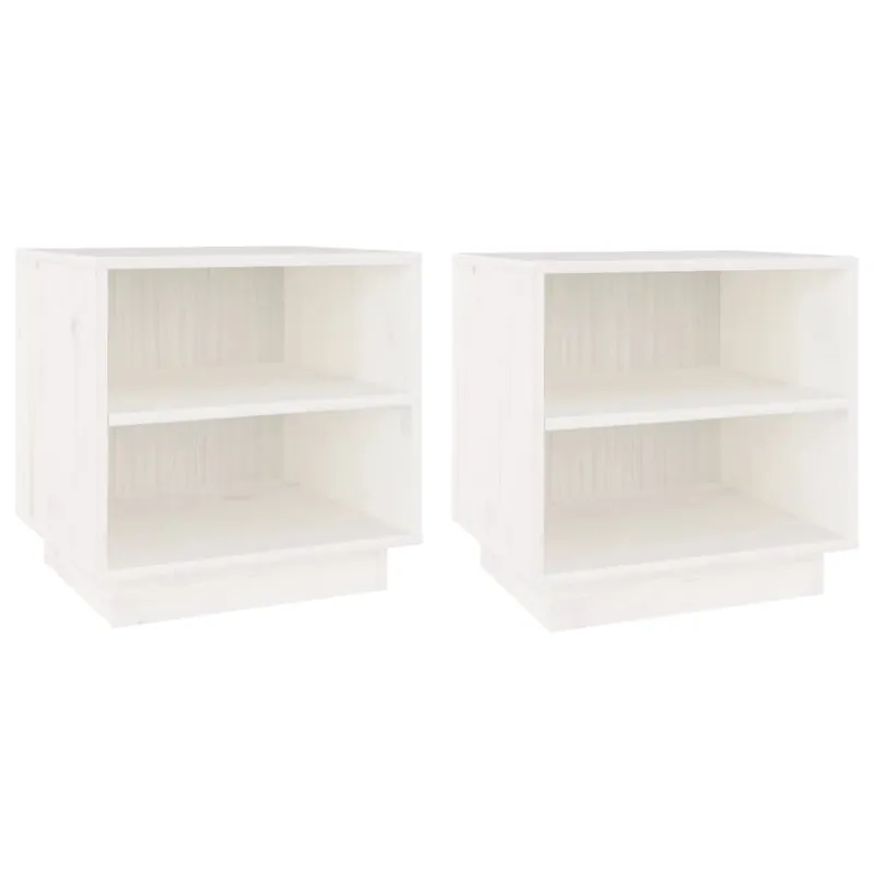 vidaXL Mesitas de noche 2 uds madera de pino marrón miel 40x34x40 cm - Muebles
