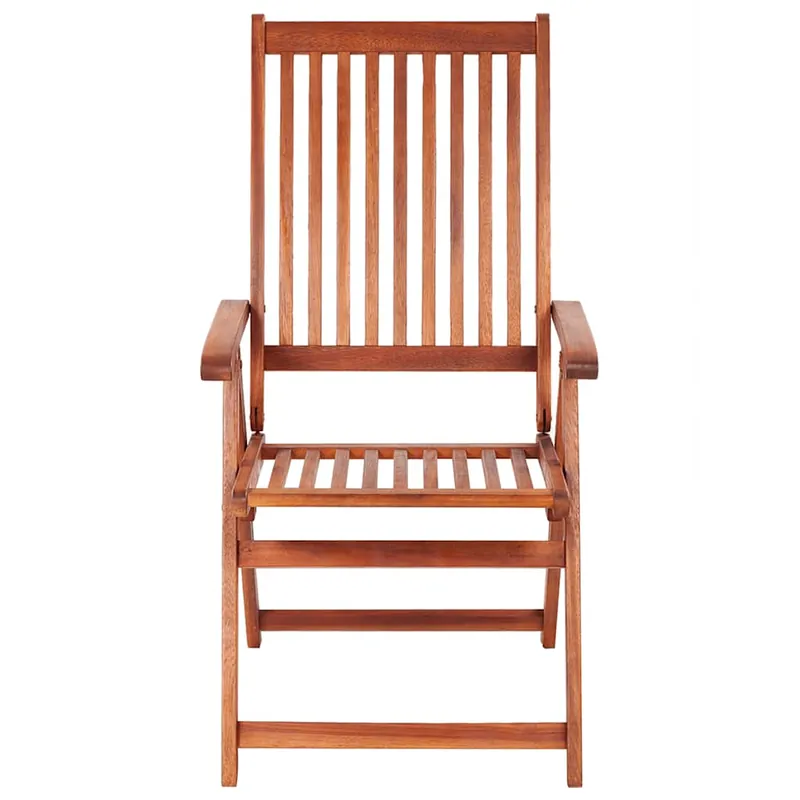2 uds Sillas plegables de jardín - Sillas de exterior madera maciza acacia marrón