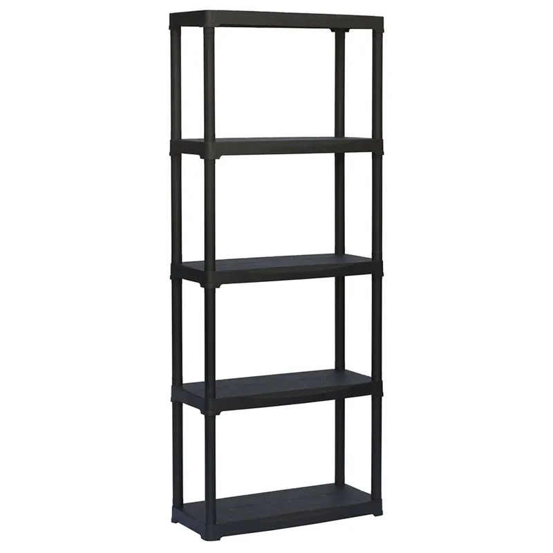 5 estantes de plástico en polipropileno 70x30x176cm. - Muebles