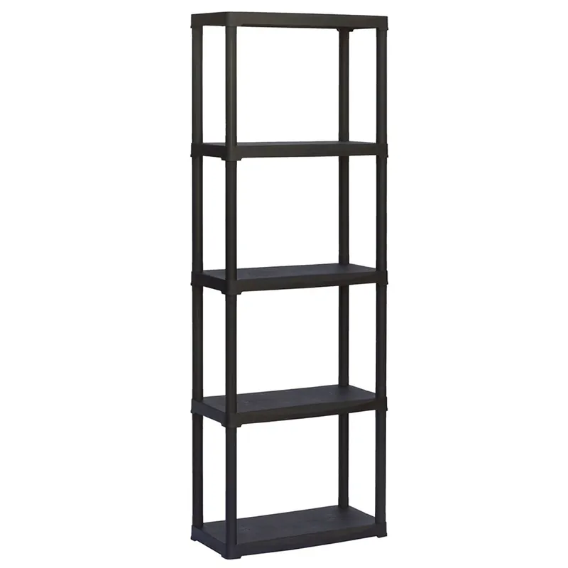 5 estantes de plástico en polipropileno 60x30x176cm. - Muebles