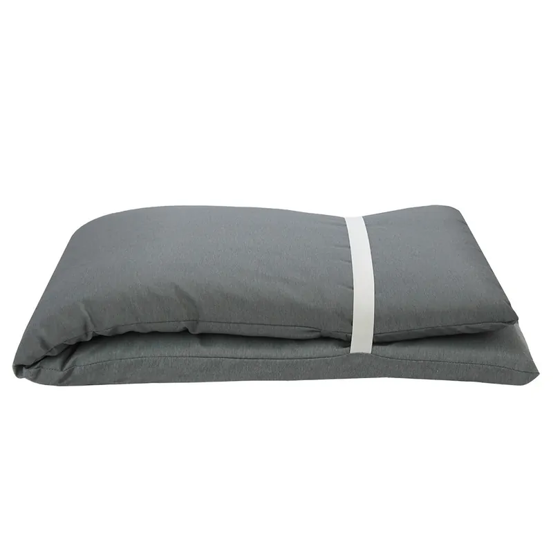 Acomoda Textil – Colchón Tumbona de Guata con Espuma de Alta Densidad. Cojín Desenfundable, Elegante y Cómodo para Jardín, Piscina, Playa, Terraza y Balcón. (Gris Oscuro, 120x55x5 cm)