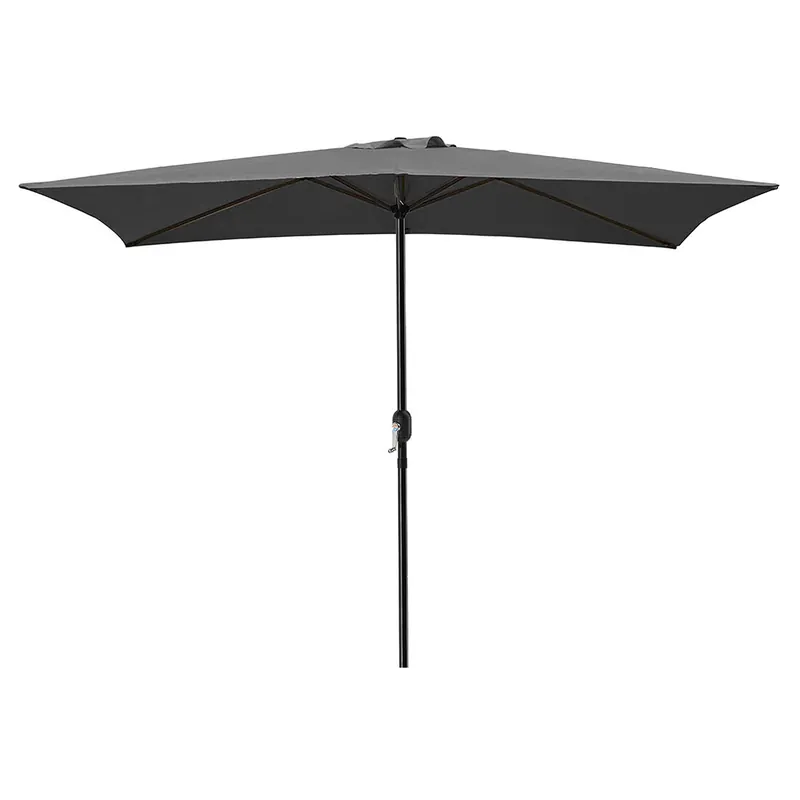 Acomoda Textil – Sombrilla de Jardín con Forro Anti UV 200 x 300cm. Parasol de Aluminio con Manivela, Toldo Rectangular para Terrazas y Patios. (Beige)