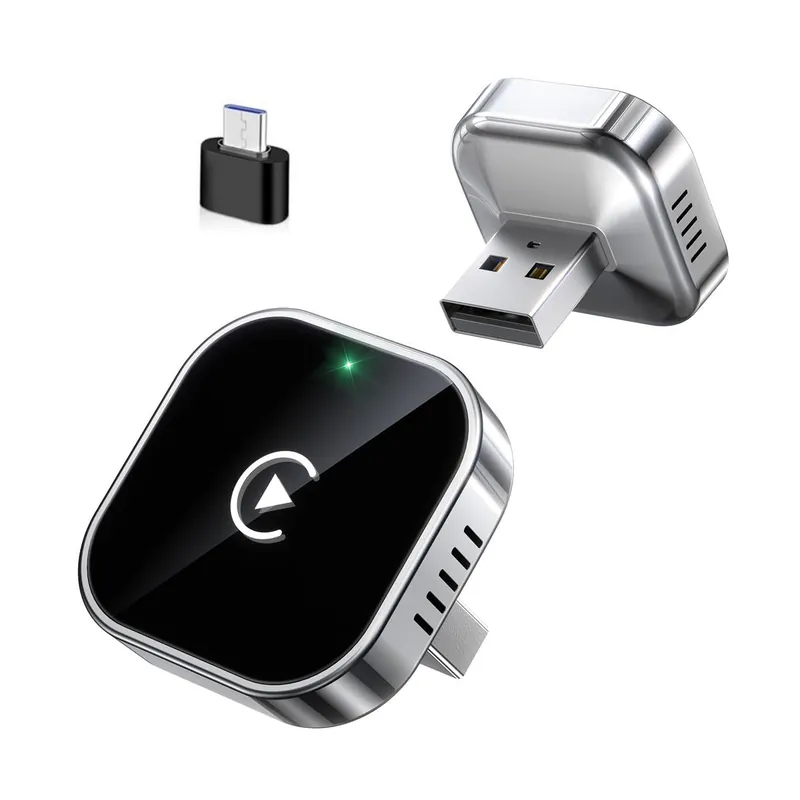 Adaptador Inalámbrico Klack CarPlay y Android Auto 2 en 1 | Bluetooth 5.0 y WiFi 5GHz Plug & Play - Electrónica