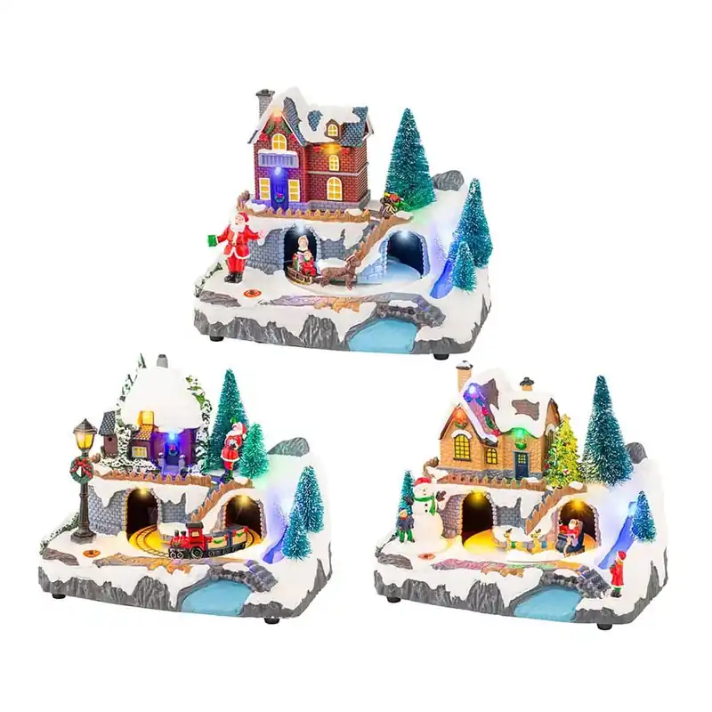 Adorno Navideño Lumineo 20,8 X 16,3 X 13,9 cm (3 Unidades) - Decoración