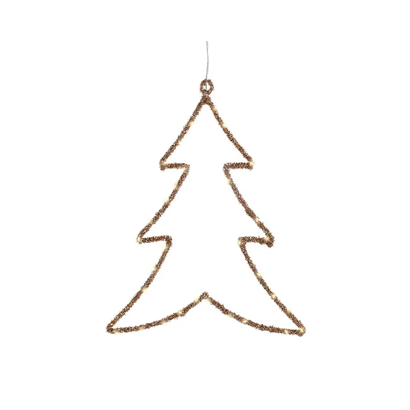 Adorno Navideño Lumineo Dorado Metal 34 x 46 cm - Decoración