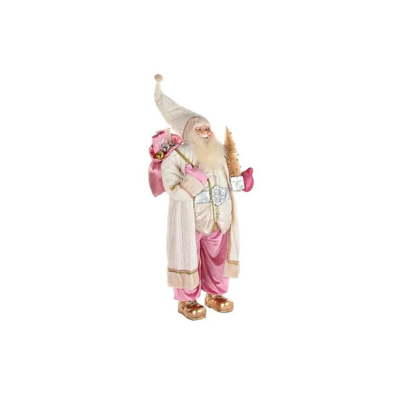 Adorno Navideño DKD Home Decor Gris Rosa PVC Madera 60 x 50 x 124 cm - Decoración