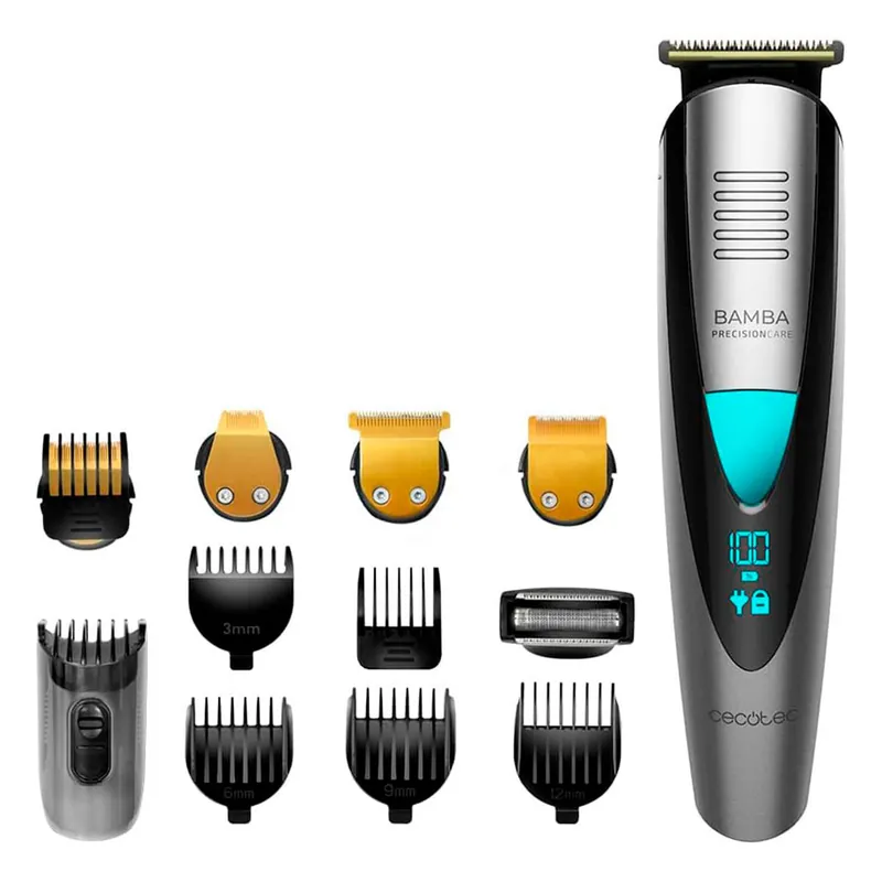 Afeitadora Cecotec Bamba PrecisionCare 5 en 1 con accesorios gris - Electrodomésticos