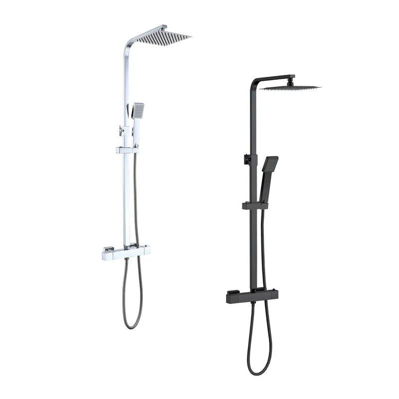 AICA 2 columnas de duchas termostáticas con y duchas de mano - Baño