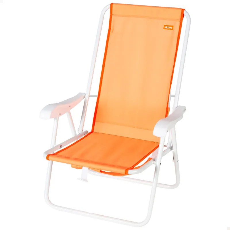 Aktive Beach Silla de playa mochila plegable azul con bolsillo 44x40x81 cm - Jardín