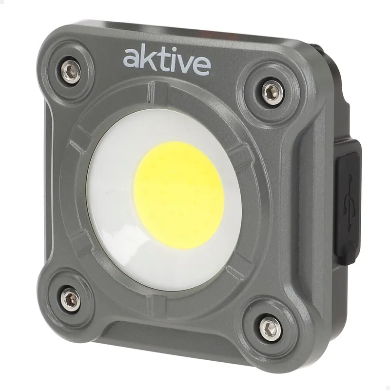 Aktive Foco LED portátil multiusos 3 posiciones c/cargador USB - Decoración