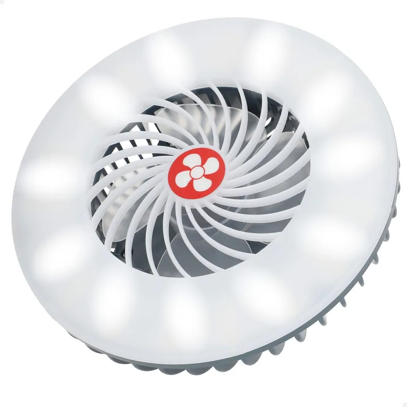 Aktive lámpara LED portátil recargable con ventilador y cargador USB - Decoración
