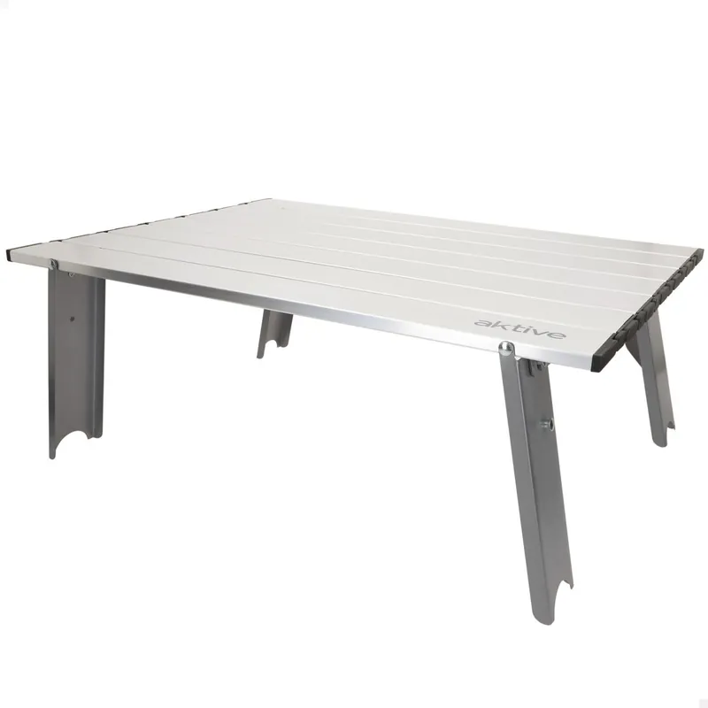 Aktive Mesa plegable 55x41x20 cm pequeña camping aluminio ultraligera - Jardín