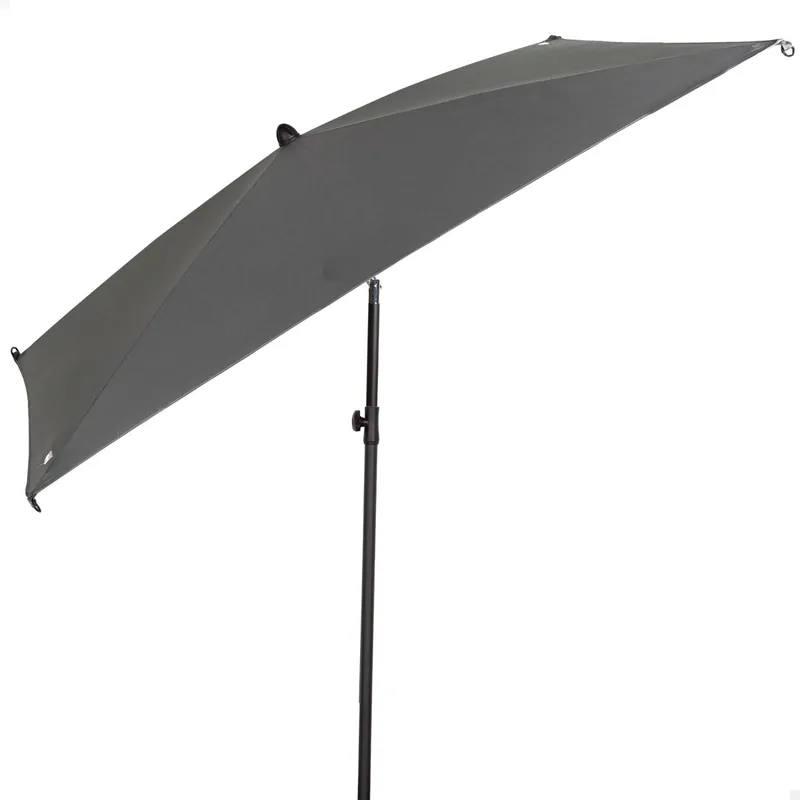 Aktive Parasol de jardín cuadrado 175x175 cm beige con mástil inclinable