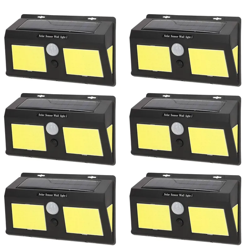 Aktive Set 6 apliques solares LED 500 lúmenes con sensor de movimiento y 3 modos de luz - Decoración