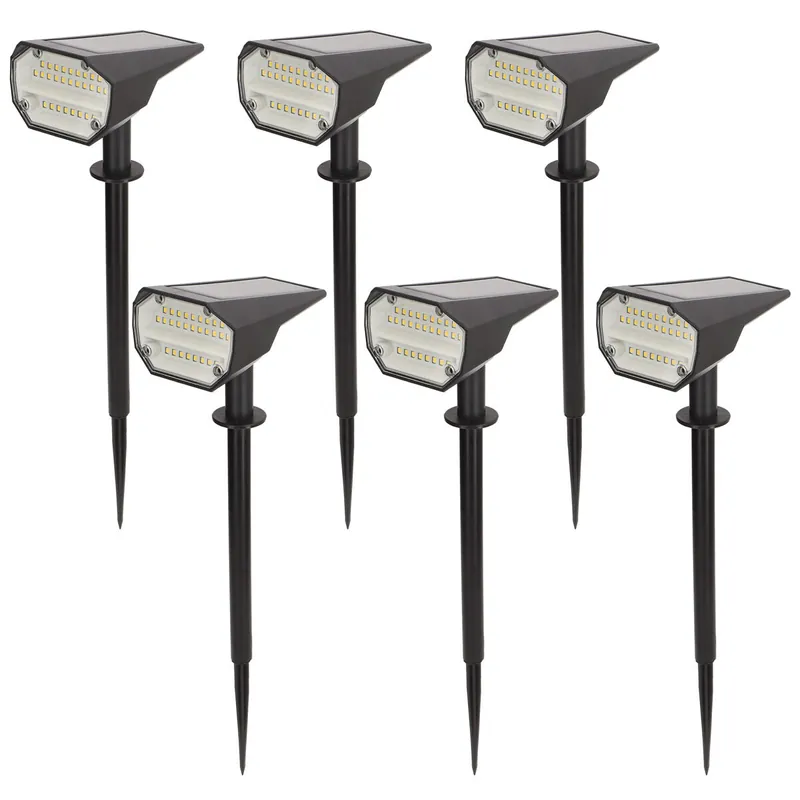Aktive Set 6 balizas solares LED luz cálida con 2 intensidades 5-10 lúmenes