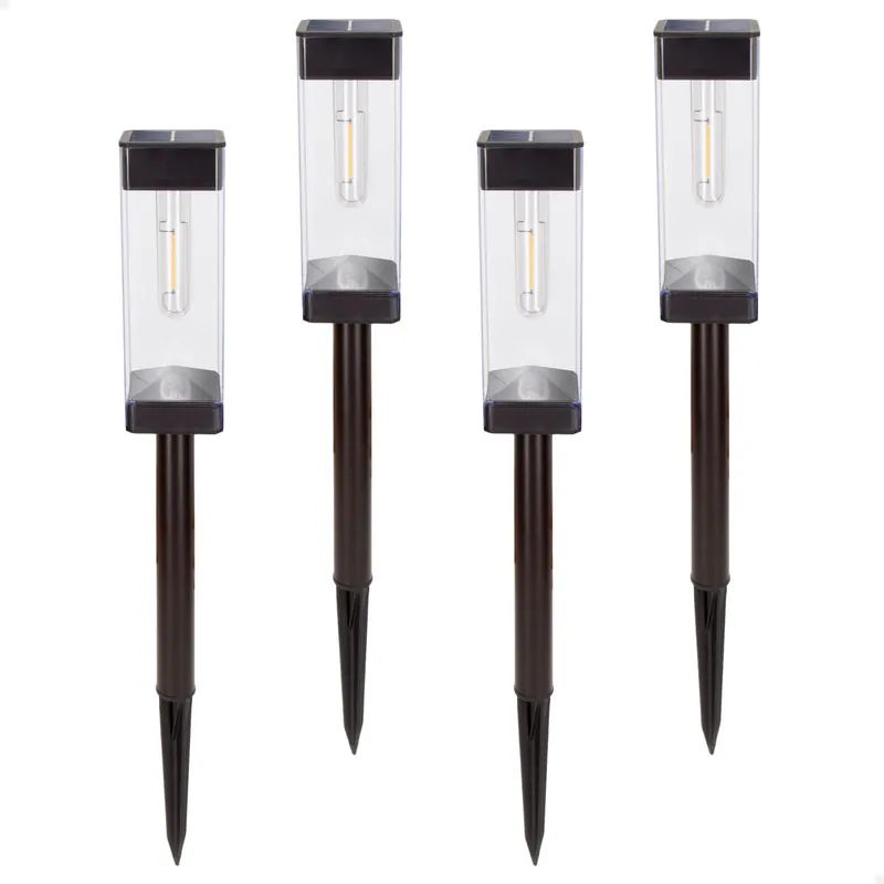 Aktive Set de 4 balizas solares LED 6 lúmenes con estaca - Decoración
