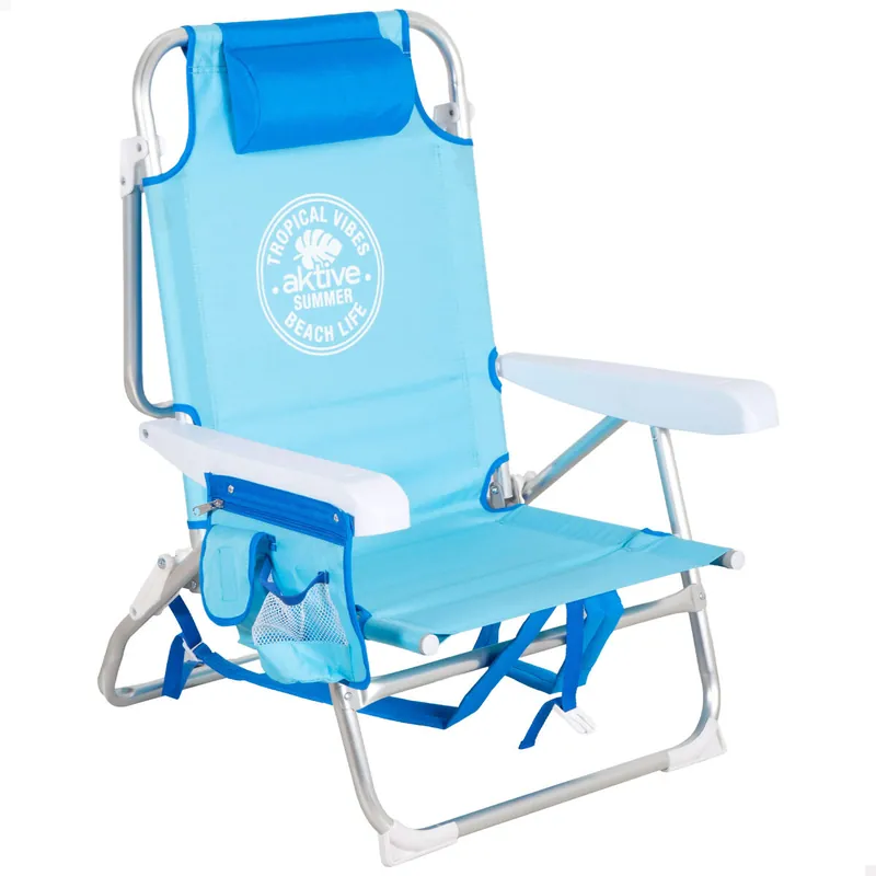 Aktive Silla de playa plegable multiposición 50x54x80 cm Hawaii - Jardín