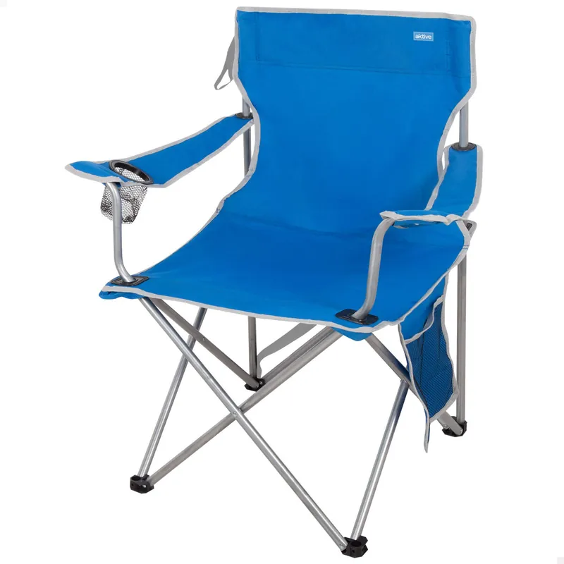 Aktive Silla plegable antivuelco azul - Jardín