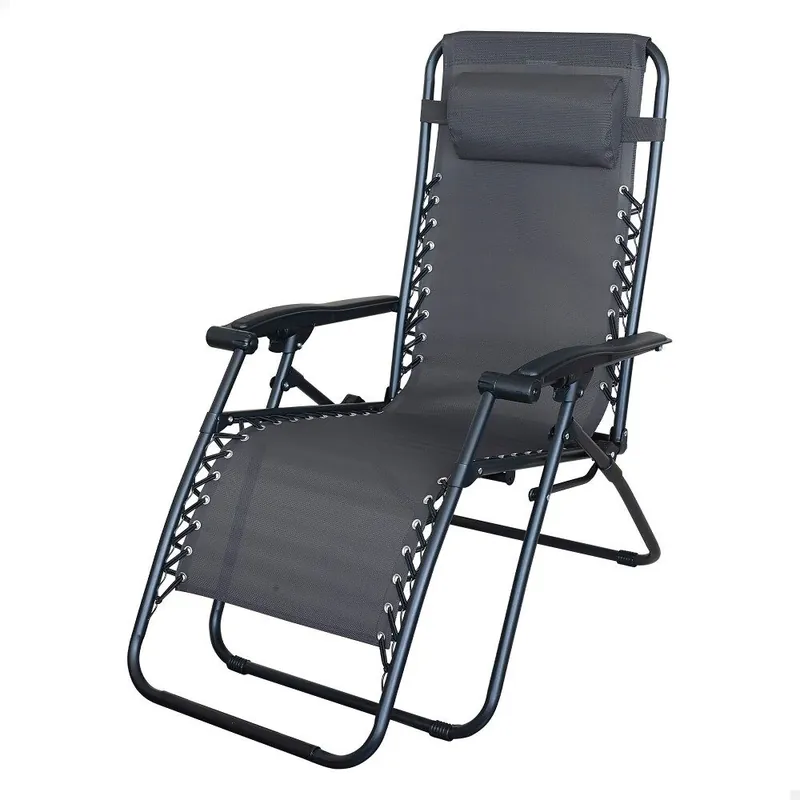 Aktive Silla plegable jardín gravedad cero azul 2 posiciones