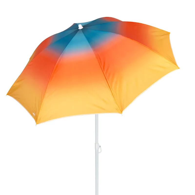 Aktive Sombrilla de playa 8 varillas 180 cm inclinable con estampado multicolor - Jardín