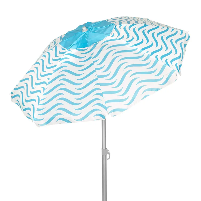 Aktive sombrilla de playa antiviento 8 varillas 200 cm olas playa - Jardín