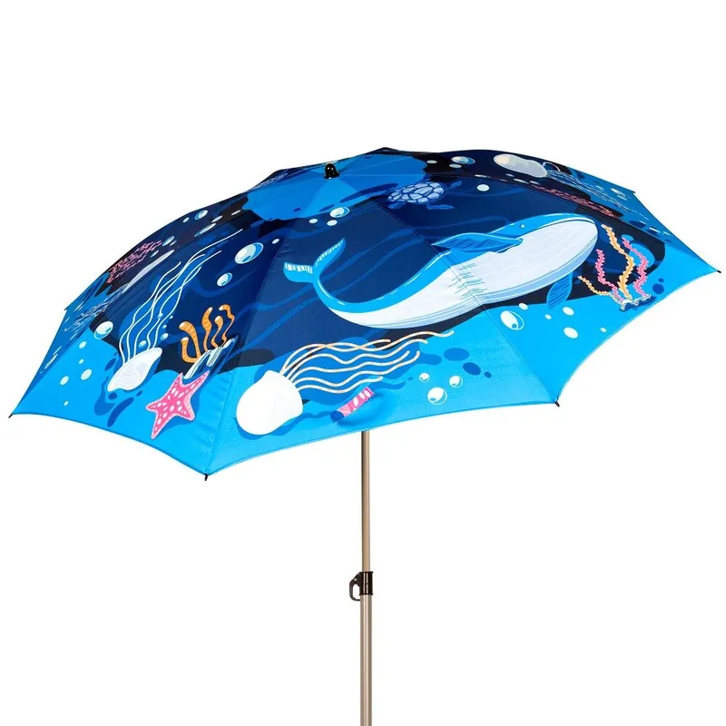 Aktive Sombrilla playa 200 cm inclinable mundo marino UV40 c/funda - Jardín