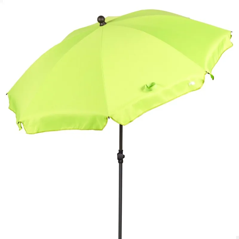 Aktive Sombrilla playa grande inclinable verde 200 cm UV30 - Jardín