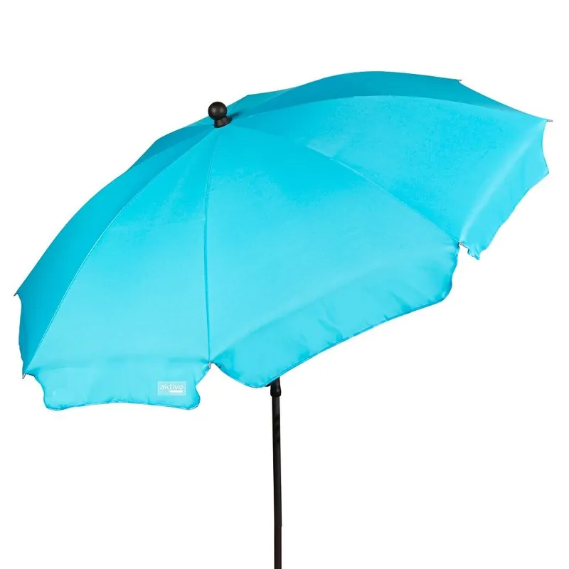 Aktive Sombrilla playa grande 200 cm inclinable azul UV30 c/funda - Jardín