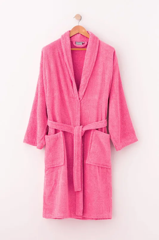 Albornoz Ducha Baño Fucsia Donegal Collections Talla M - Textil