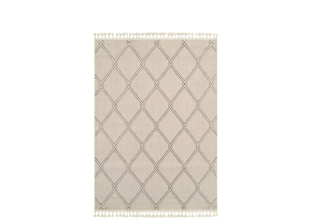 Alfombra 200x290 cm, crema/antraticita - Textil