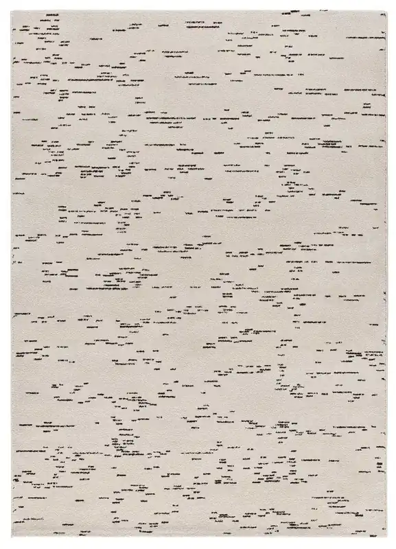 Alfombra abstracta en blanco y negro RETRO, 200x290 cm - ATTICGO