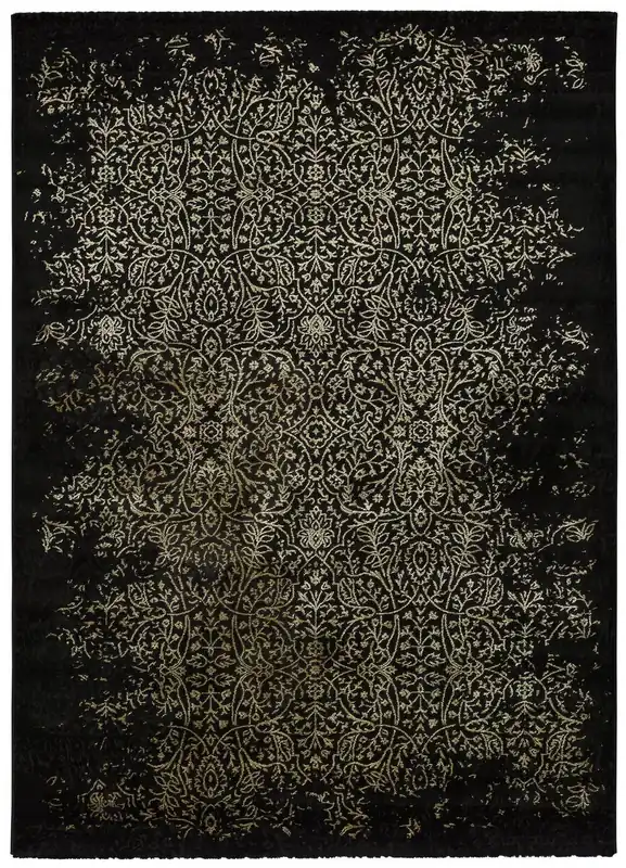Alfombra abstracta en negro GOLD, 120x170 cm - ATTICGO