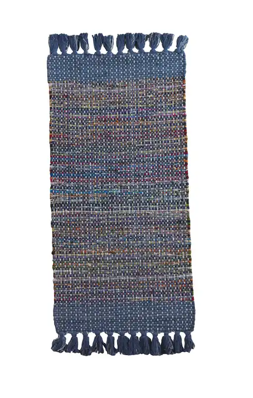Alfombra de algodón azul 60X120 cm - Textil
