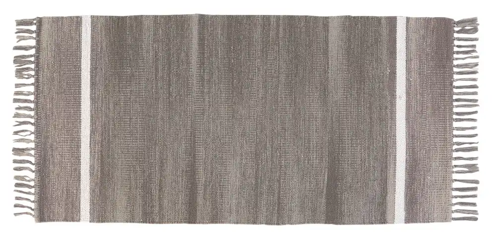 Alfombra de algodón gris 60X120 cm - Textil
