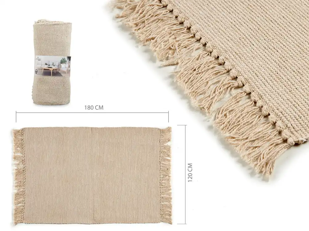 Alfombra de algodón NATURAL 120x180cm - Textil