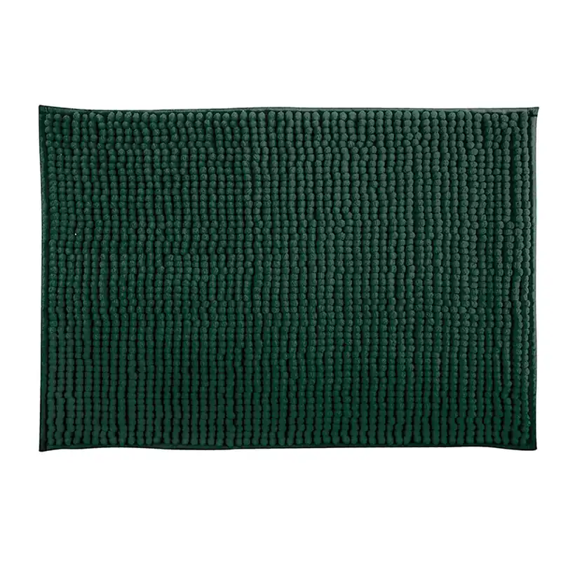 Alfombra De Baño Msv "Oruga" Antideslizante De Microfibra En Color Verde 60 X 90 Cm - Textil