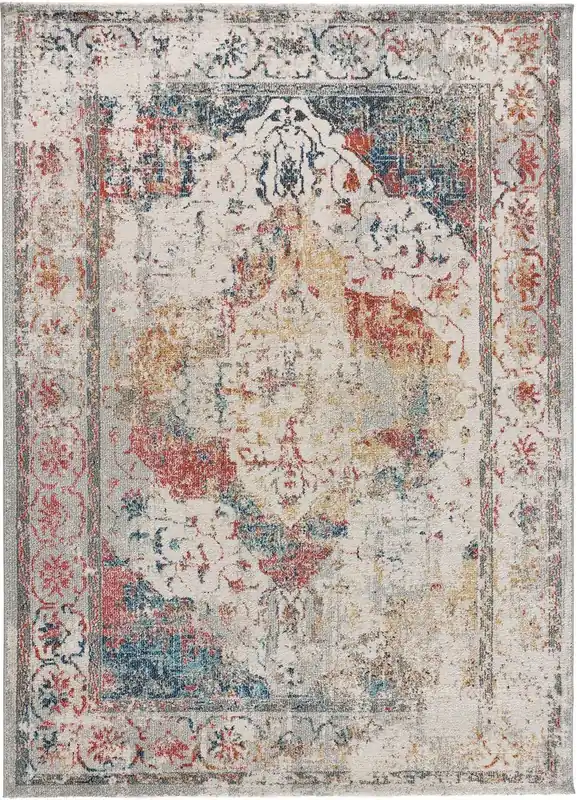 Alfombra de estilo étnico vintage multicolor BALAKI, 200x290 cm - ATTICGO