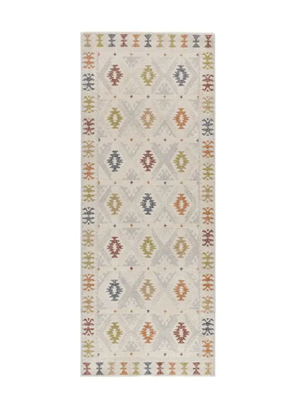 Alfombra étnico multicolor TAMARIS, 80x200 cm - ATTICGO