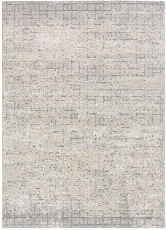 Alfombra geométrica con relieve en crema HL-VINTAGE, 160x230 cm - ATTICGO