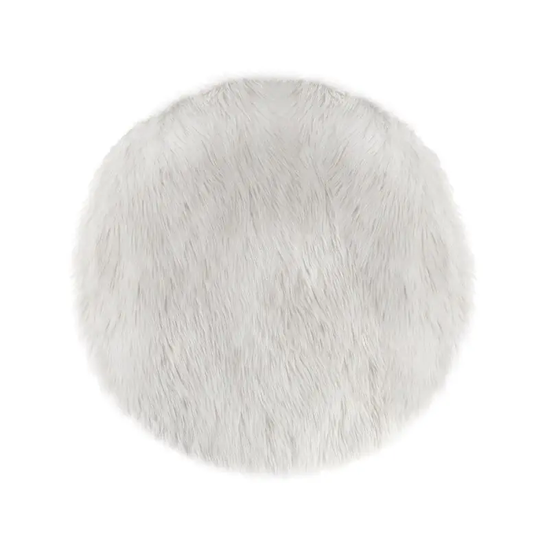 Alfombra poliéster blanca 90x90cm - Textil
