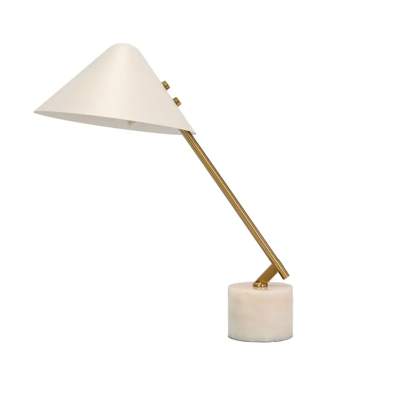 THE LUMINE Lámpara sobremesa acero y mármol porcelánico - Decoración