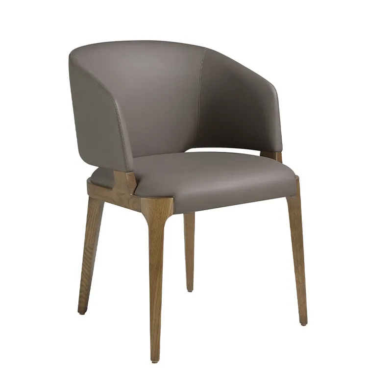 ANGEL CERDA Silla polipiel visón oscuro - Muebles