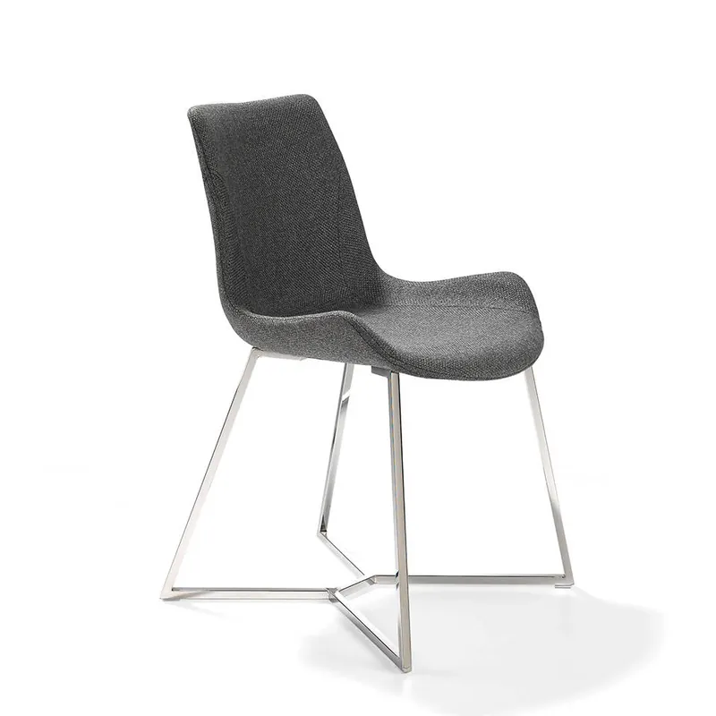 ANGEL CERDA Silla tela gris oscuro - Muebles