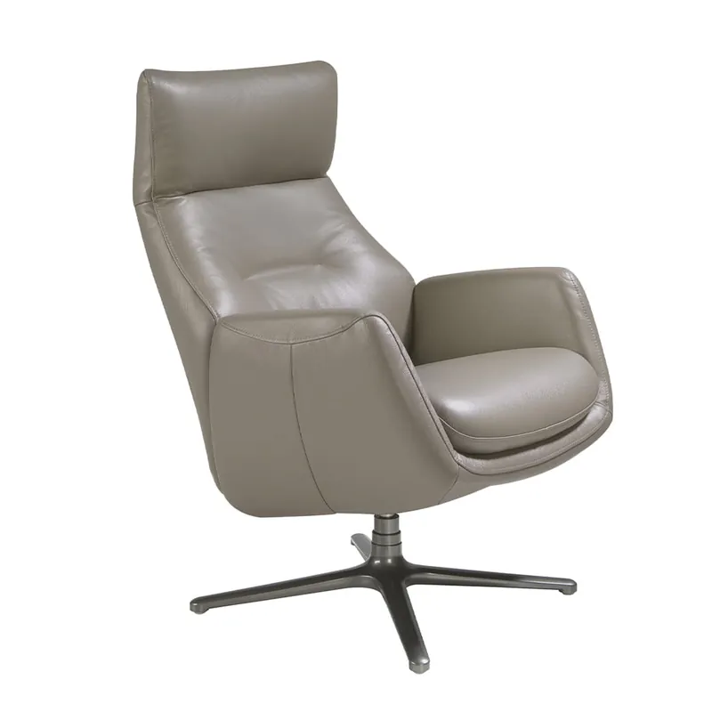 ANGEL CERDA Sillón giratorio reclinable piel gris oscuro - Sofás sillones puffs