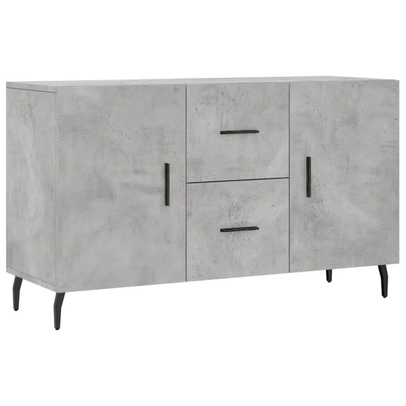 Aparador - Mueble de almacenamiento de madera de ingeniería gris hormigón 100x36x60 cm es3276